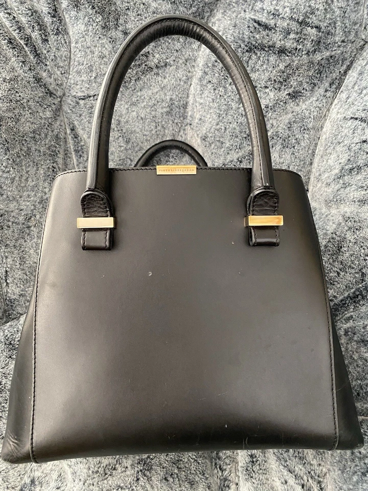 Bolso de Mano Victoria Beckham Quincy Cuero de Becerro Usado Negro Foto 3 de 4