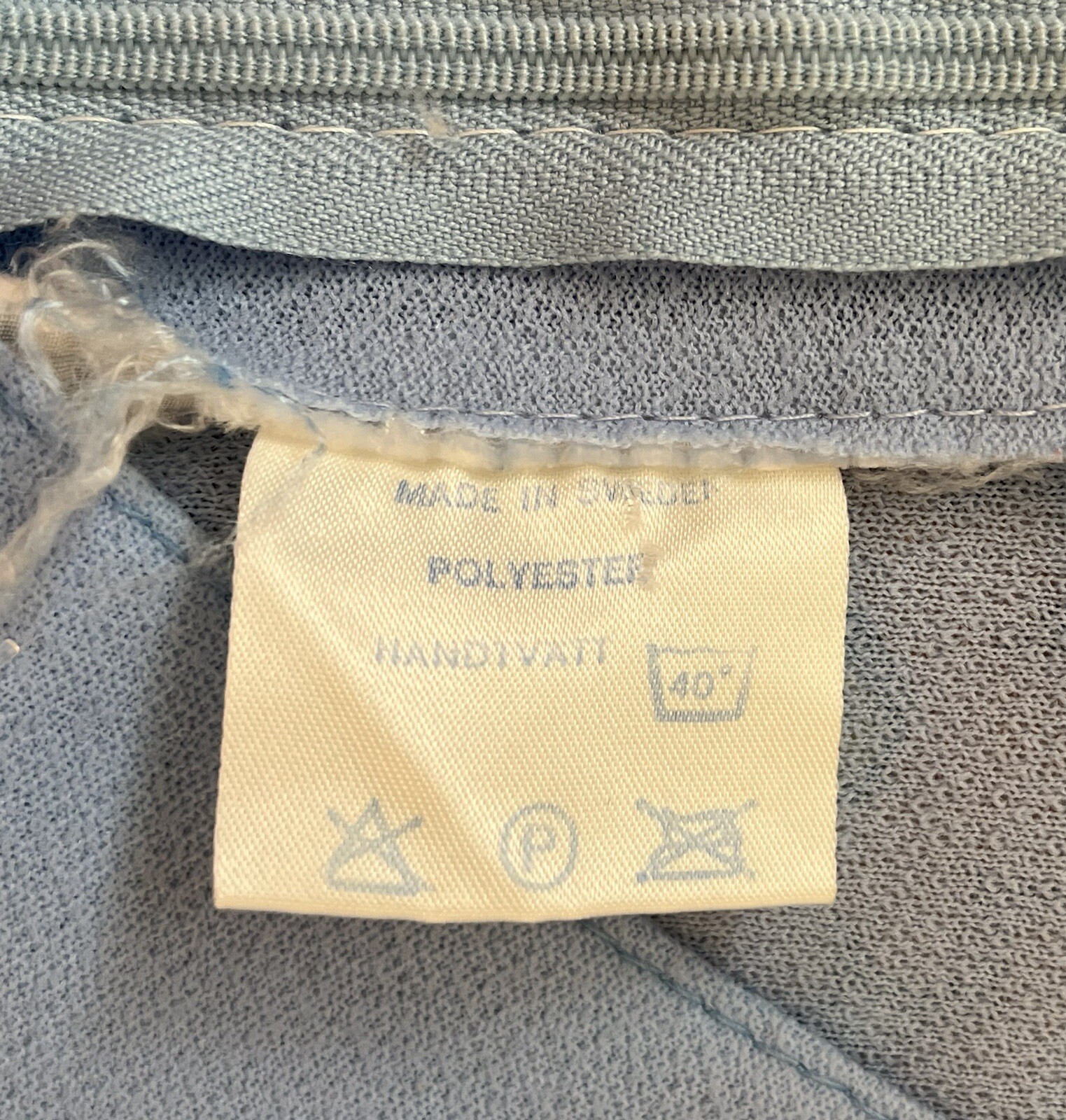 Vtg 60s 70s Does 1930s Blue Babydoll Mini Dress M… - image 10