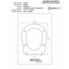 Copriwater RETRO' Kerasan Bianco Cerniera Cromo