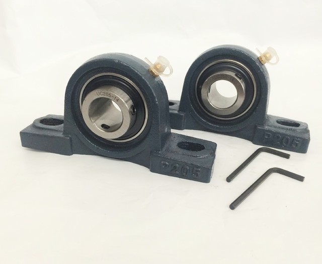 (2 Pcs) 7/8" Pillow Block Bearing with Housing UCP20514 Solid Base