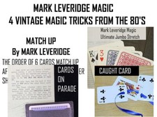MARK LEVERIDGE - LOT OF 4 MAGIC TRICKS - "VINTAGE 1980s"