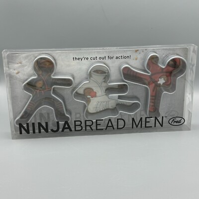 Ninja Bread Men Fred Cookie Cutters Pack of 3 They're Cut Out for Action Baking