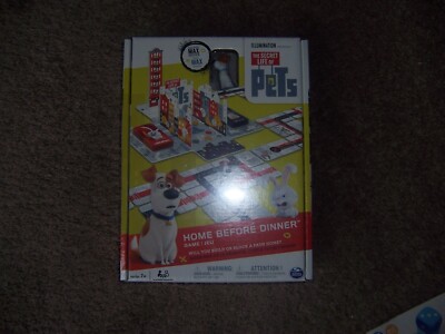 The Secret Life Of Pets Home Before Dinner Board Game with Max Dog Figure