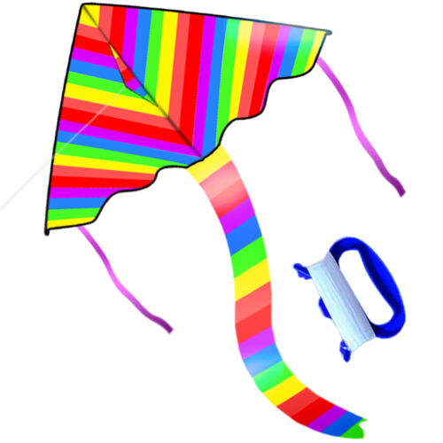 NEW Rainbow Delta Kite 60inch Kites For Kids Best Easy Flyer Easy to Assemble - Picture 3 of 8