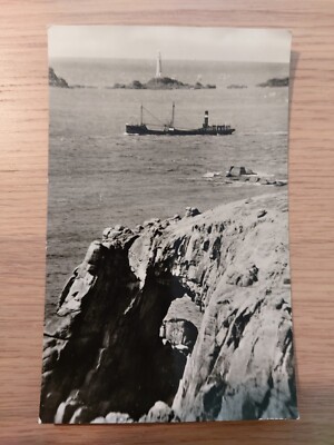 Postcard Lighthouse Enys Dodman a longships Lighthouse Lands End GB ungel_