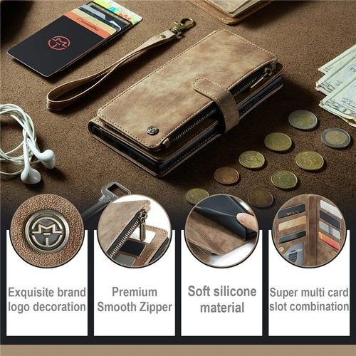 For Samsung S25 S24 S23 FE S22 S21 Detachable Magnetic Cover Leather Wallet Case - Picture 17 of 63