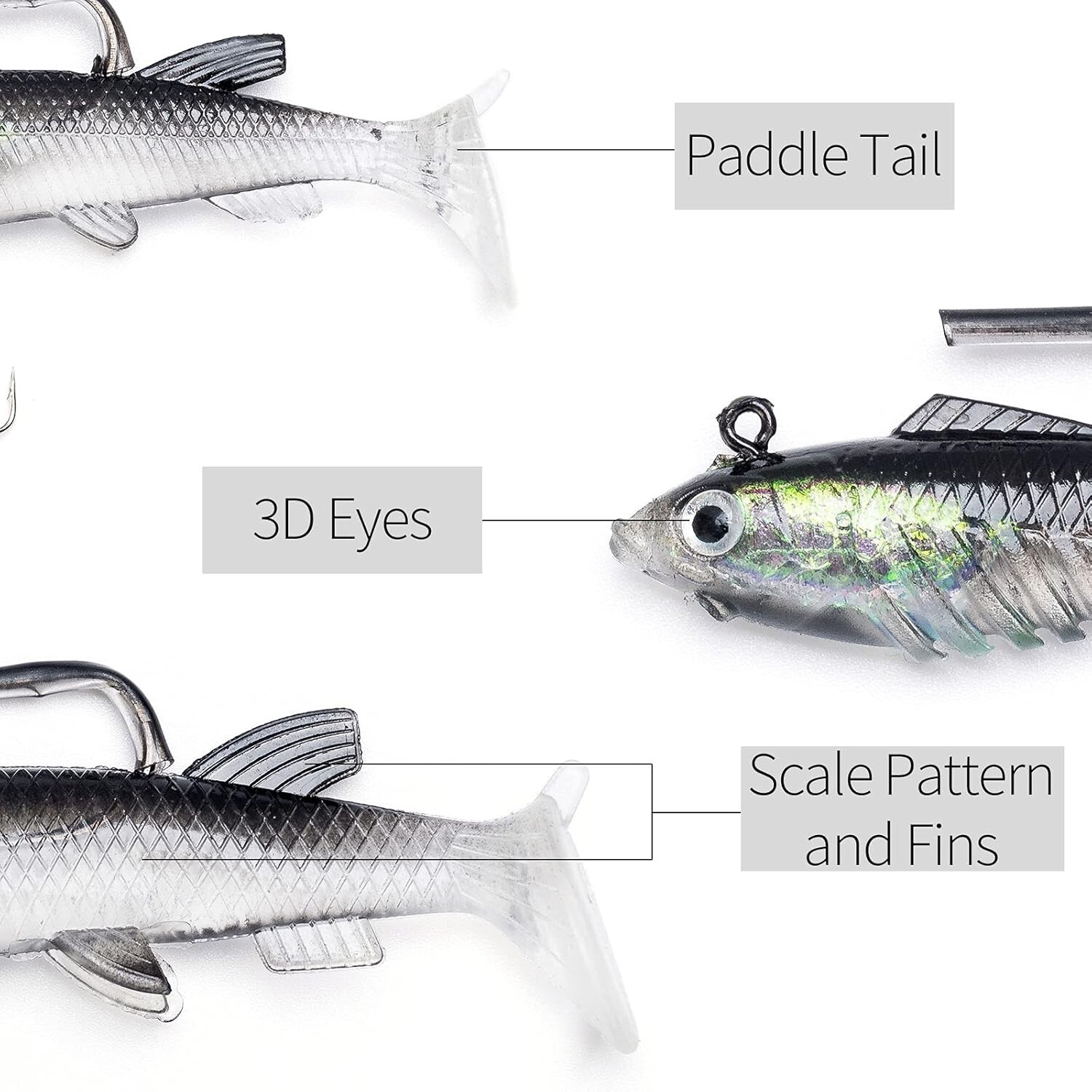 60-Piece  Fishing Lures Kit with 5 Tackle Boxes - Perfect for Freshwater - Image 6