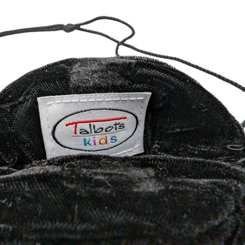 Talbots Kids Crossbody Purse Black Velvet Round Flower Design Rope Strap Bag - Picture 9 of 12