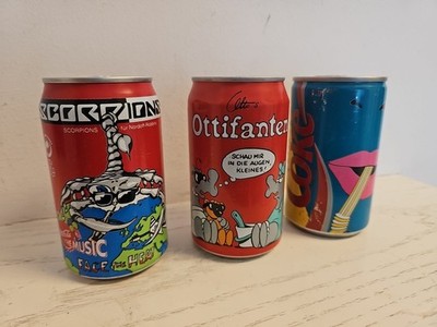 3 alte 1979 COCA COLA COKE Deutschland Mit INHALT 1989 Etc. OTTIFANTEN SCORPIONS