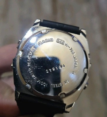 Rare Vintage Retro Casio W-760 Men's Digital Watch Chrono Timer