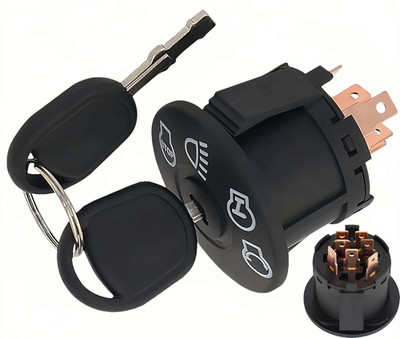 Ignition Switch with 2 Key 4 Position 7 Terminals Replace Husqvarna Craftsman De