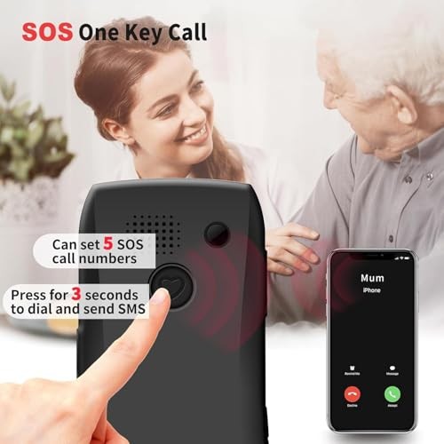 Big Button Cell Phone for Seniors丨Unlocked Phones with SOS Button丨1800mAh C1+4G - Zdjęcie 3 z 7