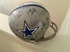 Dallas Cowboys Signed Helmet Dorsett White Lilly Martin Renfro Jeffcoat 22 Autos