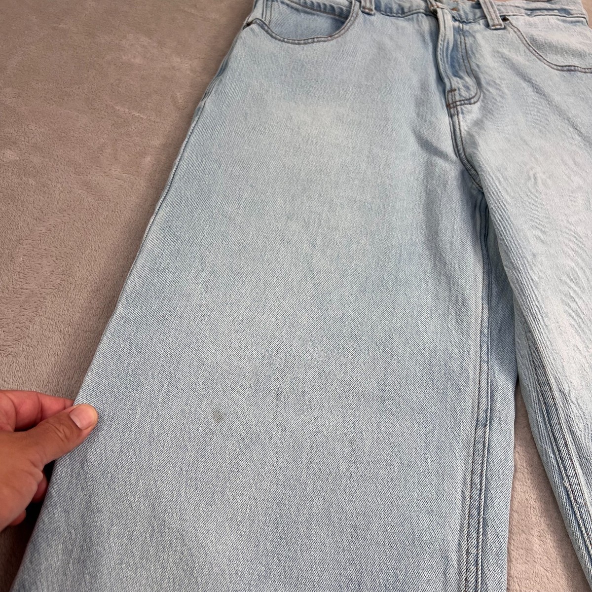 Hollister Super Baggy Jeans Mens 30x31 Blue Faded Wash Denim Wide