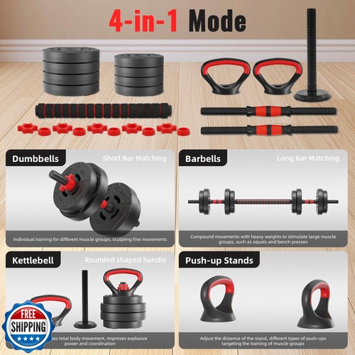 Fitvids Multifunktionale Tragbare Wechselhantel und Langhantel Kettlebell  - Bild 5 von 5