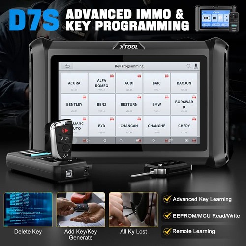 2026 XTOOL D7S V2.0 FCA AutoAuth ECU Coding OBD2 Scanner Full System Diagnostic