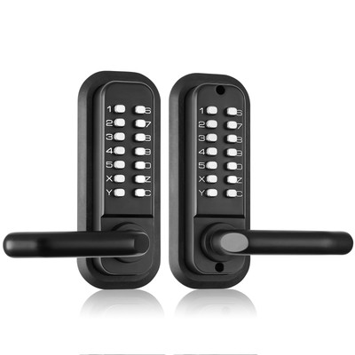 Mechanical Keyless Entry Door Lock 14 Digit Keypad Double-sided Embedded