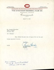Rogers Hornsby Cards, Rookie Card and Autographed Memorabilia Guide 9