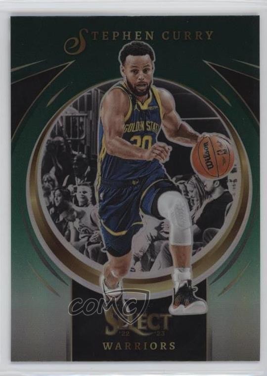 2022-23 Panini Select Select Certified Green Prizm Stephen Curry #7 17hc