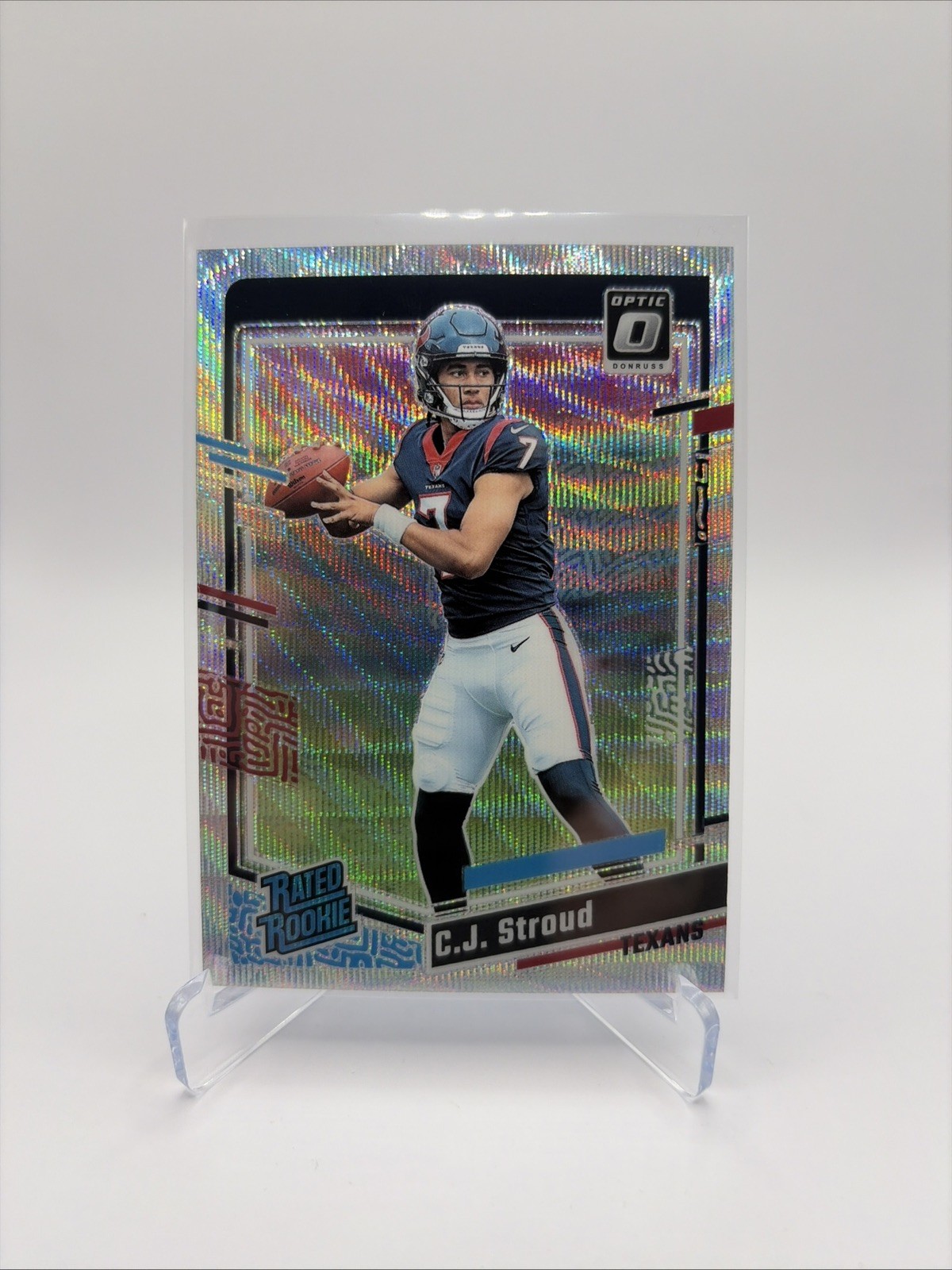 2023 Panini Donruss Optic - Rated Rookie C.J. Stroud #244 Wave Prizm /300 (RC)