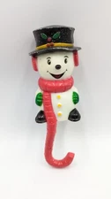 Vintage Sun Hill Indust. Snowman Christmas Stocking Hanger 1982 Hard Plastic
