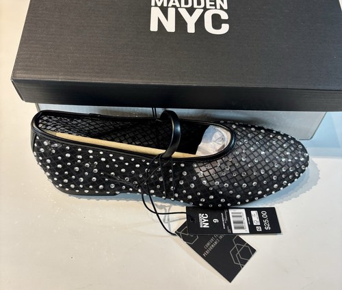 women’s black Mesh Flats by Madden NYC. new in box; size 9 - Picture 2 of 3