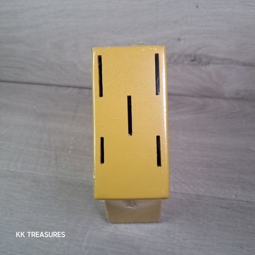 Kitchen Devils Vintage Wooden Super Value Knife Block 5 Slots Organiser Yellow - Picture 4 of 16