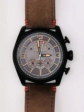 Invicta Chronograph Aviator Men’s Watch 51mm Black Date 22988 Leather~NOS~New🔋✅