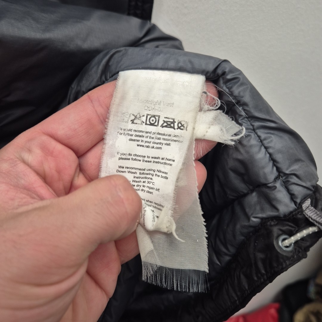 Rab Mens Microlight Down Black Vest Gilet Bodywarmer Pertex Nikwax Size XXL # image 7