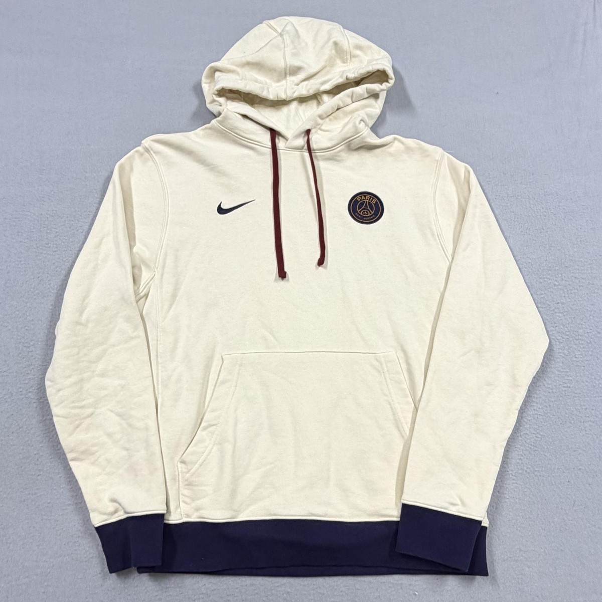 Paris Saint-Germain Hoodie Mens Medium White Soccer Football Nike