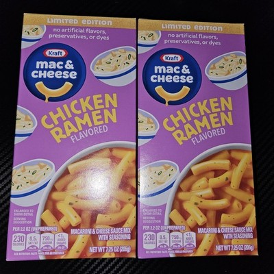 2x Kraft Mac & Cheese Chicken Ramen Limited Edition 2026 7.25oz Boxes