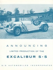 Excalibur Series S.S SS Vintage Brochure Brochure Sheet USA 41