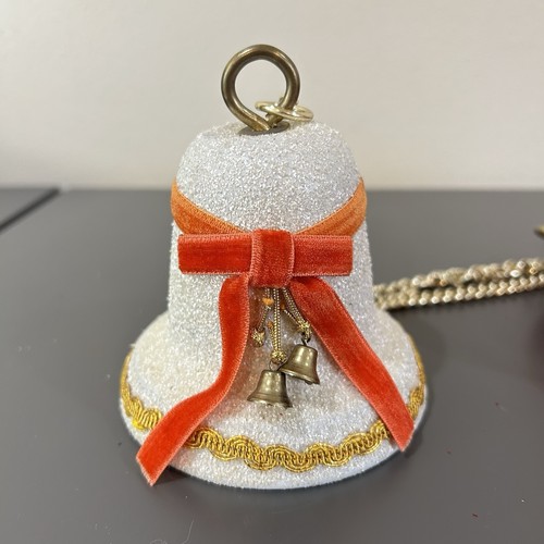 Vintage Appeso Musicale Natale Tripla Campana Suona Silent Night Giappone Scatola Orig - Foto 14 di 21