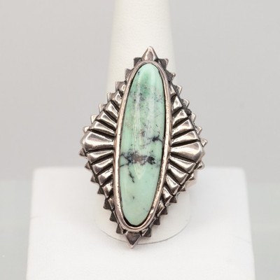 King Baby Sterling Silver Turquoise Concho Ring(20474R-NOXH)
