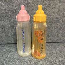 Vintage Magic Nurser Baby Doll Bottle Miner Ind. Inc. Milk And Orange Juice Dry