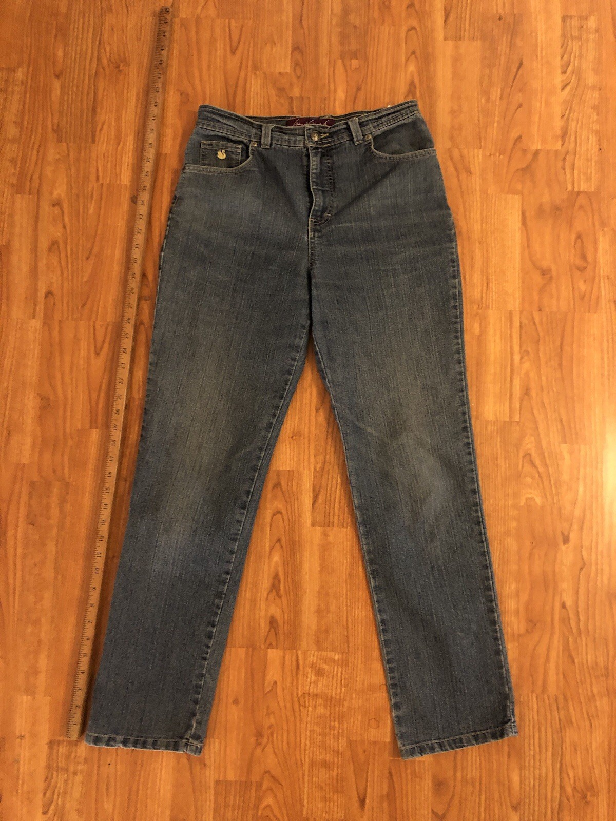 Womens Size 10 Long Blue Denim Classic Euc