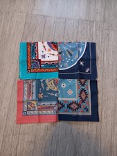 Vtg Bandana Lot usa Crafted with Pride In America Southwest Native Indian