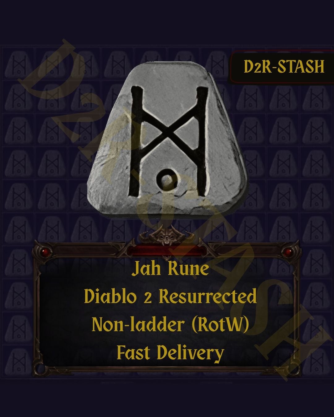 Jah Rune - Diablo 2 Resurrected Expansion RoTW D2r Non Ladder Softcore PC only
