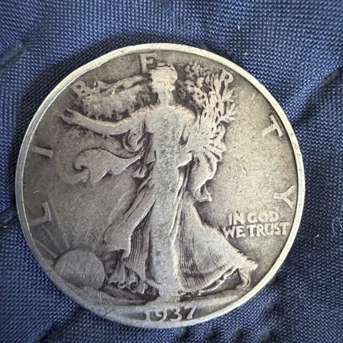 1937-S 90% Silver Walking Liberty Half Dollar VF Condition
