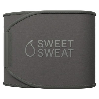 Sweet Sweat Waist Trimmer by Sports Research for Men & Women - Matte Gray - M