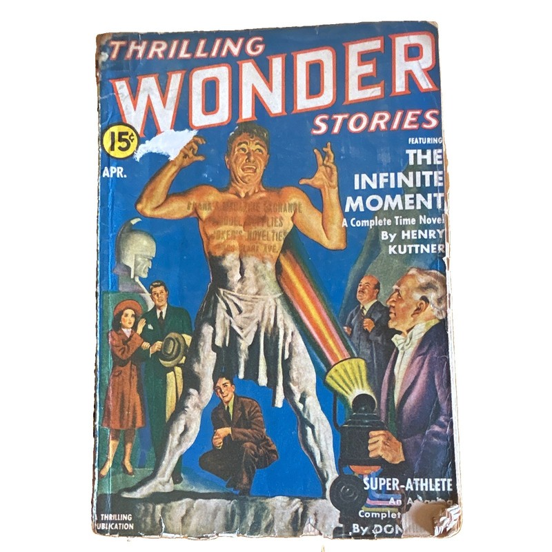 Thrilling Wonder Stories April Sci-Fi English Magazine Henry Kuttner