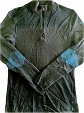 Smartwool Classic 100% Merino Wool Base Layer 1/4 Zip Wicking Breathable Men M