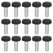 uxcell 25Pcs M6-1x20mm Threaded Knurled Thumb Screws, Zinc Plated M6x20mm