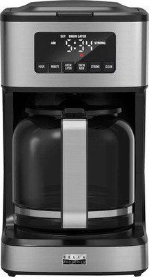 bella PRO - 12-Cup Programmable Coffee Maker - Stainless Steel | eBay