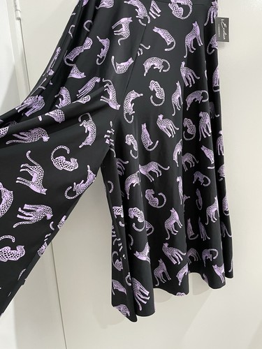 Exoticathletica Silky Palazzo Pants Size M Culottes Cropped Relaxed Fit (K) - Picture 4 of 6