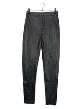 ZARA Pantaloni in Pelle Donna Neri Casual Moderni (IT 38, EU 34, W25, INT XS)