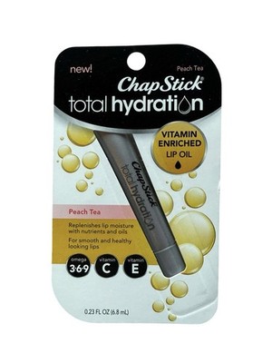 ChapStick Total Hydration Vitamin Enriched Lip Oil, PEACH TEA, Sealed, RARE