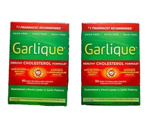 (2) New Boxes Garlique Healthy Cholesterol Formula 5000 mcg Allicin 03/26+