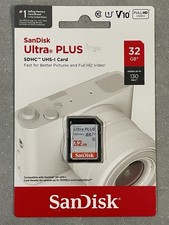 NEW SanDisk Ultra Plus 32GB SDHC UHS-I Memory Card Speeds Up To 130MB/s