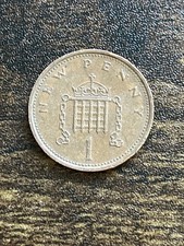 1976 Great Britain UK One 1 New Penny XF Extremely Fine Actual Coin TC4871*